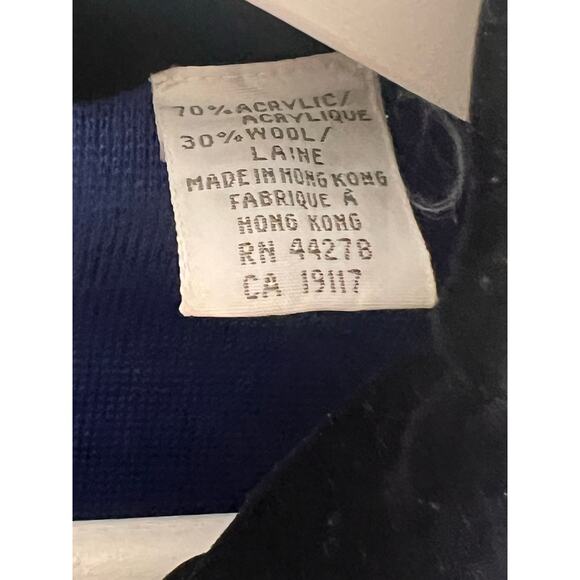 Marisa Christina Knit Long Sleeve Colorblock Button-Front Cardigan Navy/Black S - Picture 7 of 8